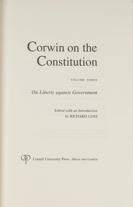 Corwin on the Constitution. Volume Three.