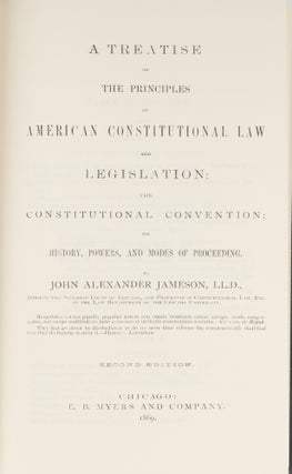 A Treatise on the Principles of American Constitutional Law...