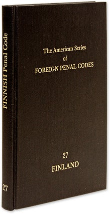 Item #29217 The Penal Code Of Finland and Related Laws. Matti Joutsen