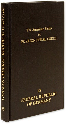 Item #29218 The Penal Code of the Federal Republic of Germany. Joseph Darby