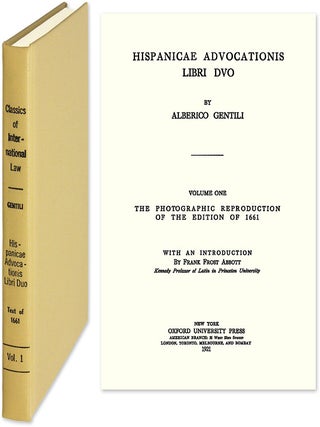 Item #29268 Hispanicae Advocationis Libri Duo. (1661 Latin ed.). Alberico Gentili