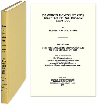 Item #29270 De Officio Hominis et Civis Juxta Legem Naturalem Libri Duo. Samuel von Pufendorf