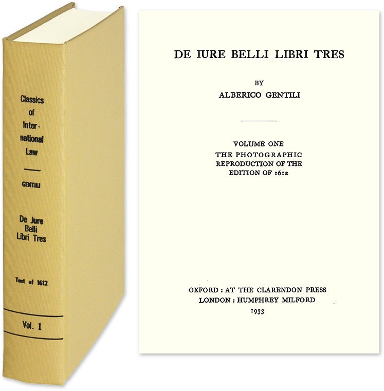 Item #29279 De Iure [Jure] Belli Libri Tres. (1612 Latin ed.). Alberico Gentili.