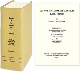 Item #29284 Of The Law Of Nature And Nations, Eight Books in 1 vol. English trans. Samuel von...