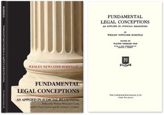 Item #29607 Fundamental Legal Conceptions as Applied in Judicial Reasoning. Wesley Hohfeld,...