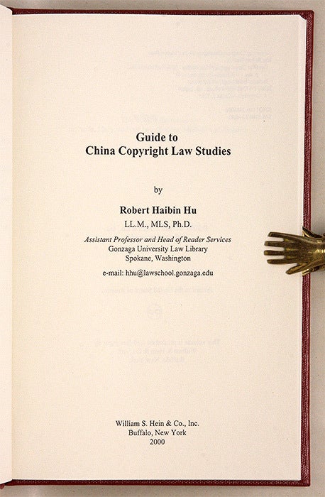Guide To Chinese Copyright Law Studies Robert Haibin Hu guide-to-chinese-copyright-law-studies-robert-haibin-hu