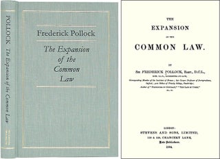 Item #30767 The Expansion of the Common Law. Sir Frederick Pollock