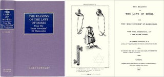Item #30769 The Reasons of the Laws of Moses. James Townley