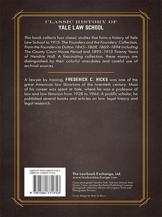 History of the Yale Law School to 1915. Reprint w/new intro. & index.