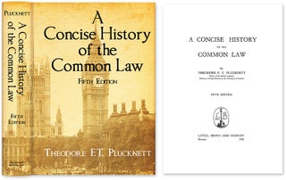 Item #31983 A Concise History of the Common Law. Fifth Edition. Theodore F. T. Plucknett