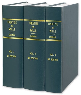 Item #32024 Treatise on Wills, 8th Ed. 3 Vols. Reprint of 1951 edition. Thomas. Jennings Jarman,...
