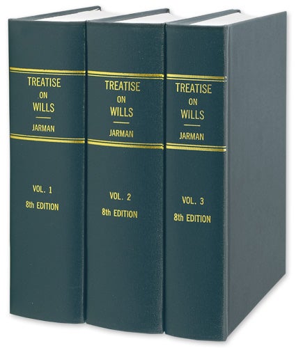 Item #32024 Treatise on Wills, 8th Ed. 3 Vols. Reprint of 1951 edition. Thomas. Jennings Jarman, Raymond.