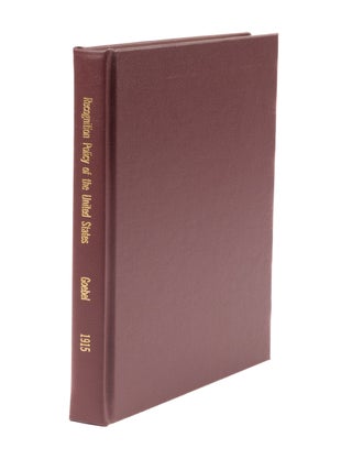Item #32132 Recognition Policy of the United States. Julius Goebel