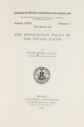 Recognition Policy of the United States.