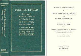 Item #32376 Personal Reminiscences of Early Days in California with Other Sketches. Stephen...