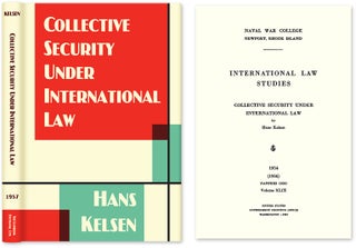 Item #32380 Collective Security Under International Law. Hans Kelsen