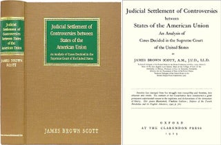Item #33607 Judicial Settlement of Controversies Between States of the American. James Brown Scott