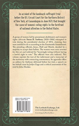 An Account of the Proceedings in the Trial of Susan B. Anthony on...
