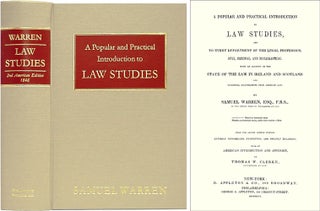 Item #33813 A Popular and Practical Introduction to Law Studies and to Every. Samuel Warren,...