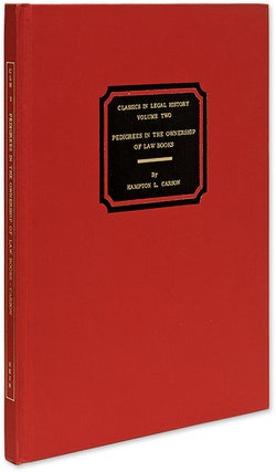 Item #34876 Pedigrees in the Ownership of Law Books. An Address Delivered Before. Hampton L. Carson
