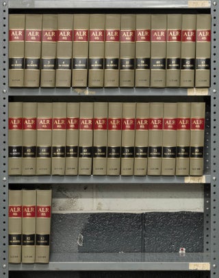 Item #35440 American Law Reports 4th. ALR 4th. Cases and Annotations. 29 Volumes. Layers...
