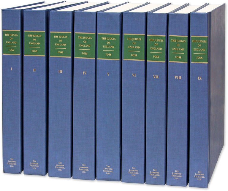 Item #36285 The Judges of England. 9 Vols. Complete set. Edward Foss.