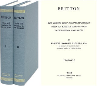 Item #36365 Britton: The French Text Carefully Revised with an English Translation. Francis...
