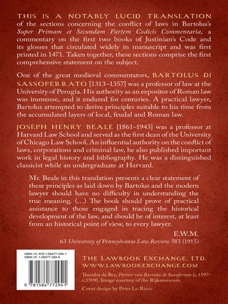 Bartolus on the Conflict of Laws.
