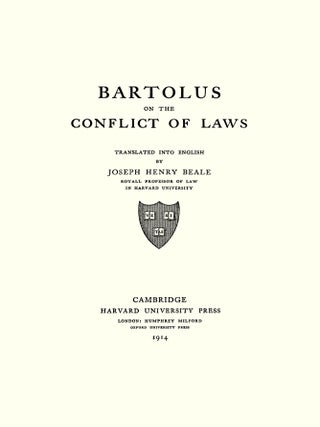 Bartolus on the Conflict of Laws.