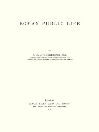 Roman Public Life.
