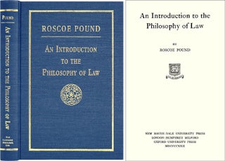 Item #36610 An Introduction to the Philosophy of Law. Roscoe Pound