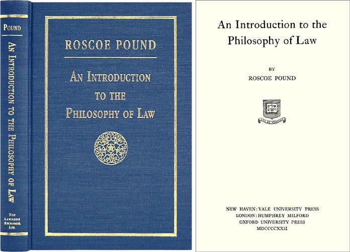 Item #36610 An Introduction to the Philosophy of Law. Roscoe Pound.