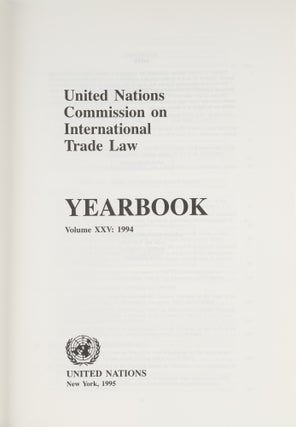 Yearbook. Volume XXV:1994.