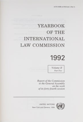Yearbook of the International Law Commission 1992. Volume II, Part Two