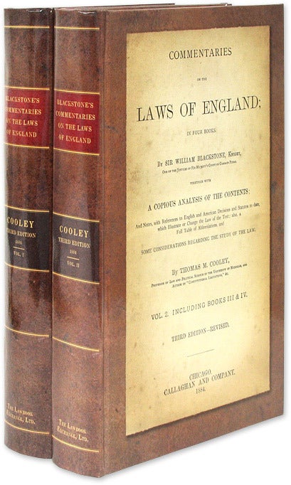 Commentaries on the Laws of England; In Four Books. With A Copious