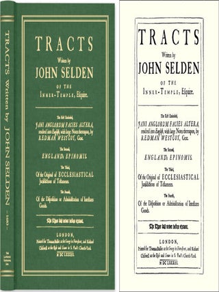 Item #36982 Tracts Written by John Selden of the Inner-Temple, Esquire. The. John. New...