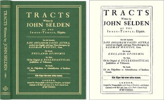 Item #36982 Tracts Written by John Selden of the Inner-Temple, Esquire. The. John. New...