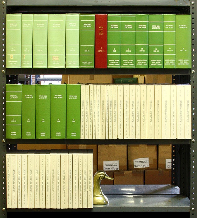 Item #37305 Seton Hall Law Review. Vols. 1 to 29 pt. 1 (1970-1998). Seton Hall Law School.