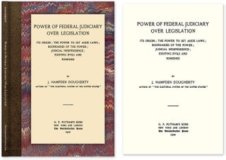 Item #37381 Power of Federal Judiciary Over Legislation. J. Hampden Dougherty