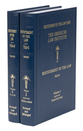 Item #37406 Restatement of the Law Trusts 3d. Volumes 1 and 2, 2 books. American Law Institute