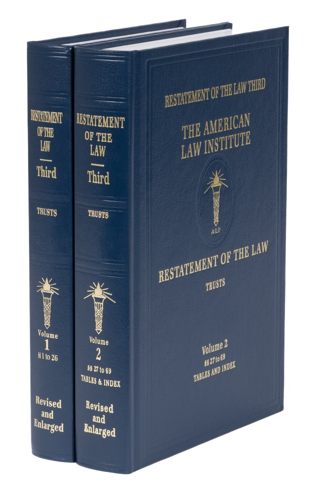 Item #37406 Restatement of the Law Trusts 3d. Volumes 1 and 2, 2 books. American Law Institute.