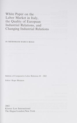 White Paper on the Labor Market in Italy....