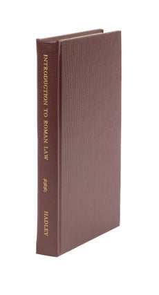 Item #38679 Introduction to Roman Law in Twelve Academical Lectures. James Hadley