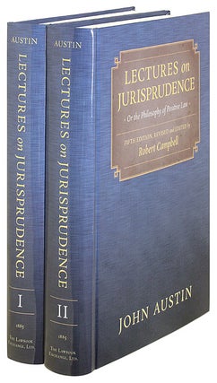 Item #38764 Lectures on Jurisprudence or the Philosophy of Positive Law. 5th ed. John Austin,...