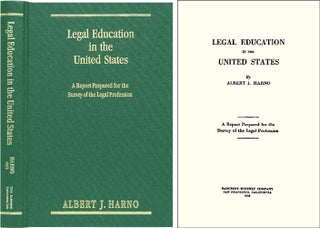 Item #39334 Legal Education in the United States: A Report Prepared. Albert J. Harno