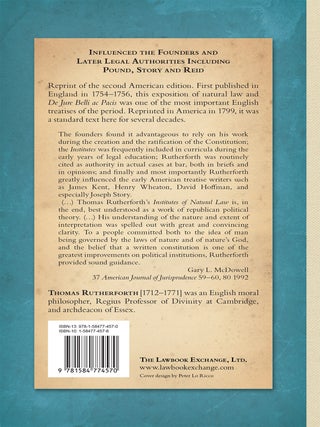 Institutes of Natural Law; Being the Substance of a Course of...