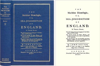 Item #39427 The Maritime Dicaeologie; Or, Sea-Jurisdiction of England. In Three. John Exton