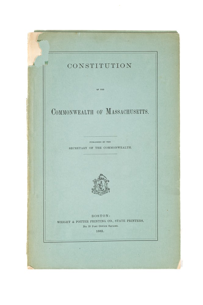 Item #39448 Constitution of the Commonwealth of Massachusetts. Boston, 1883. Massachusetts.