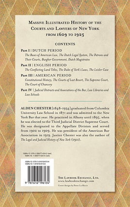 Courts and Lawyers of New York: A History, 1609-1925. 3 Volumes