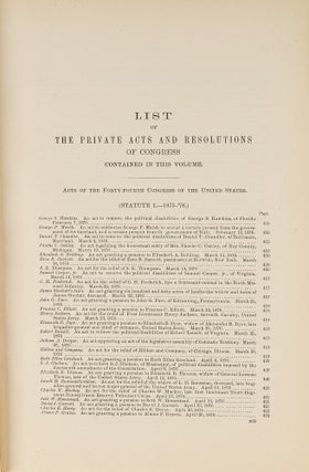 The Statutes at Large...from October, 1877, to March, 1879. Vol. XX